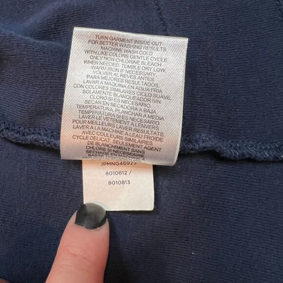 Jones New York Cardigan Womens Large Blue Open Casual Sweater Roll Tab Sleeve - Picture 8 of 9